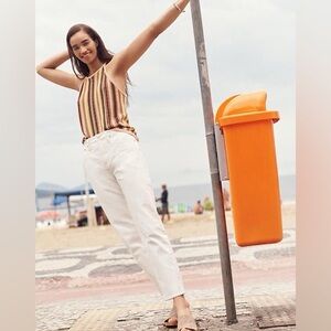 Madewell Crochet Janson Rainbow Stripe Sweater Tank XS Vintage 70s